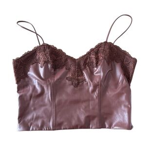 Express Chocolate Lace Cami Top
